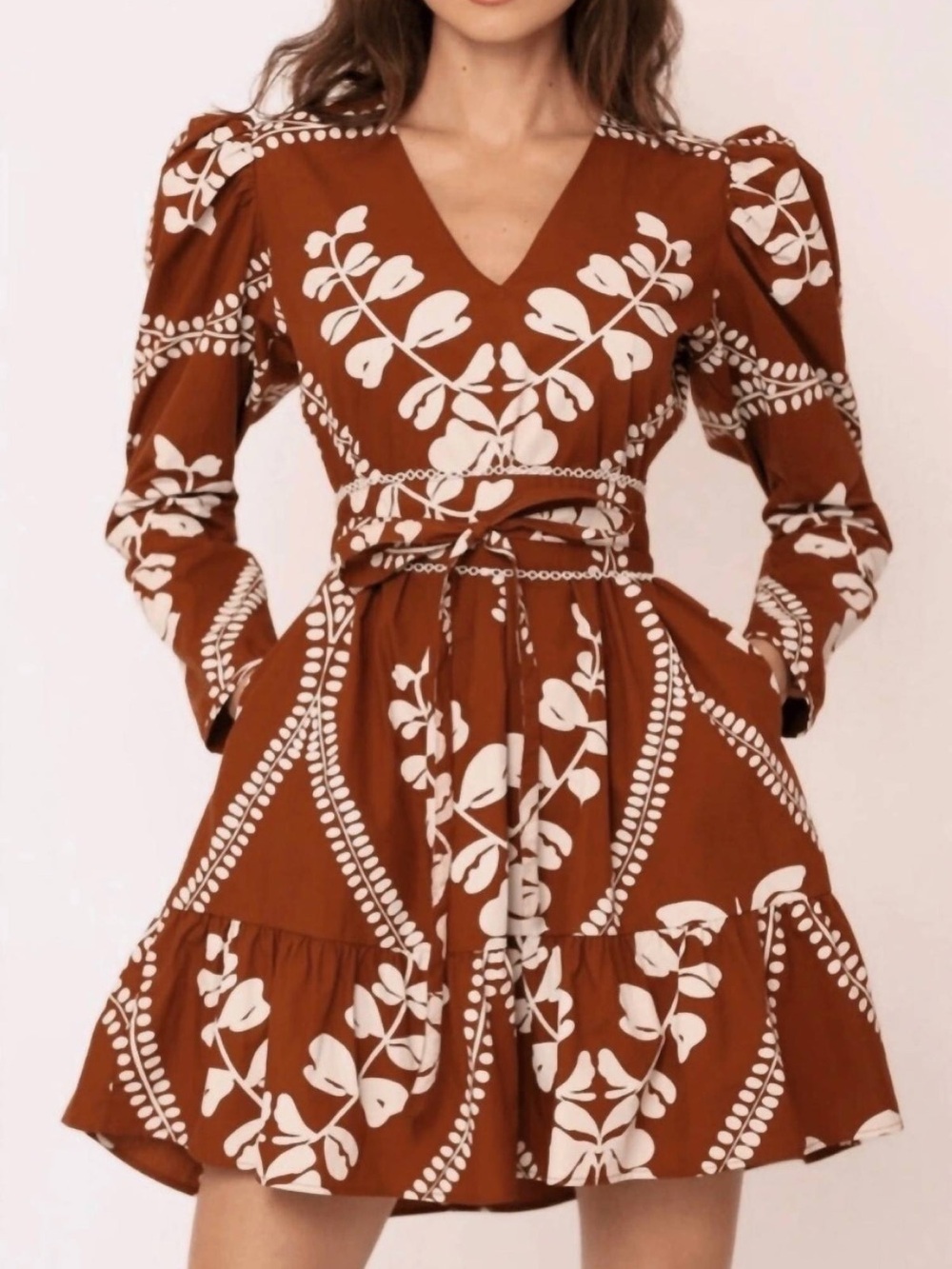 Beyond by Vera Heidi mini dress brown size S
